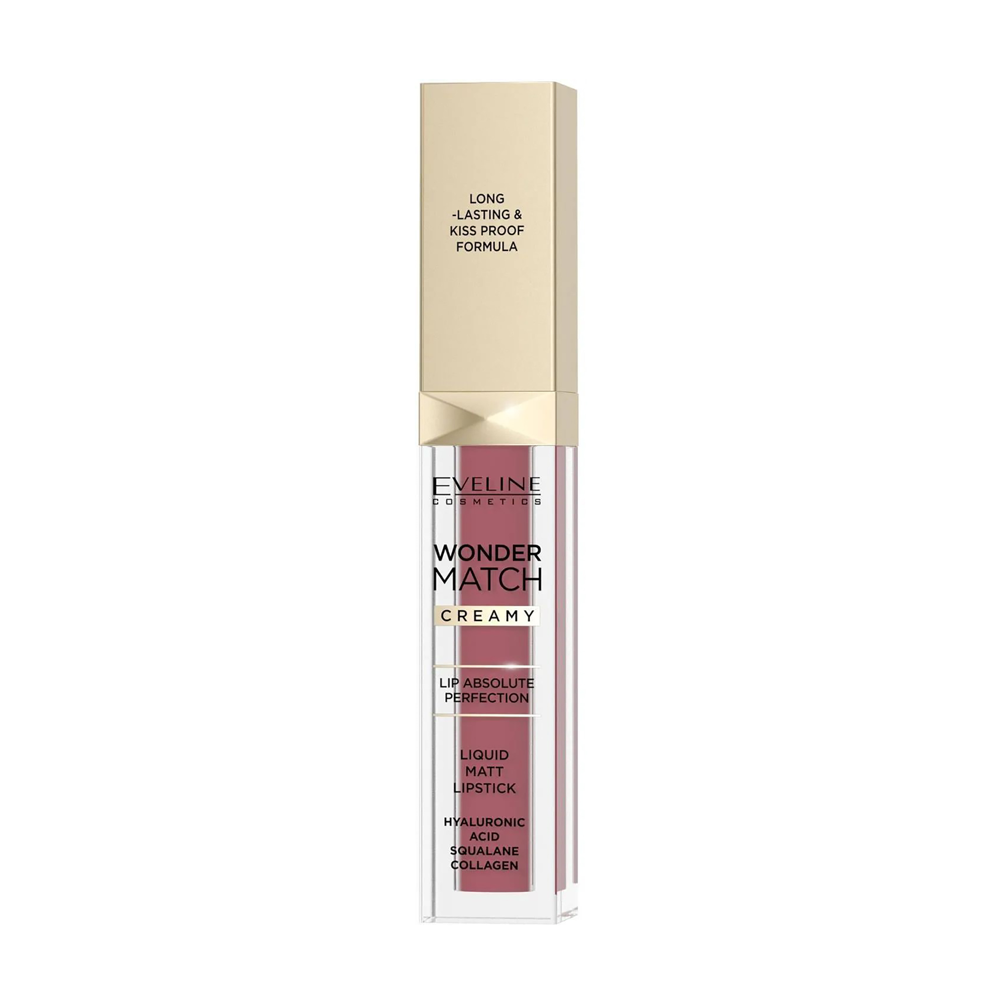 Матова рідка помада для губ Eveline Cosmetics Wonder Match Creamy Liquid Matt Lipstick 08 Cashmere Rose, 6.8 мл